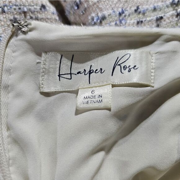 HARPER ROSE Tweed Fit & Flare Dress - Size 6 - Picture 3 of 4